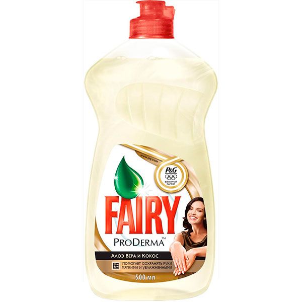 Средство для мытья посуды Fairy ProDerma Aloe Vera and Coconut 500 мл