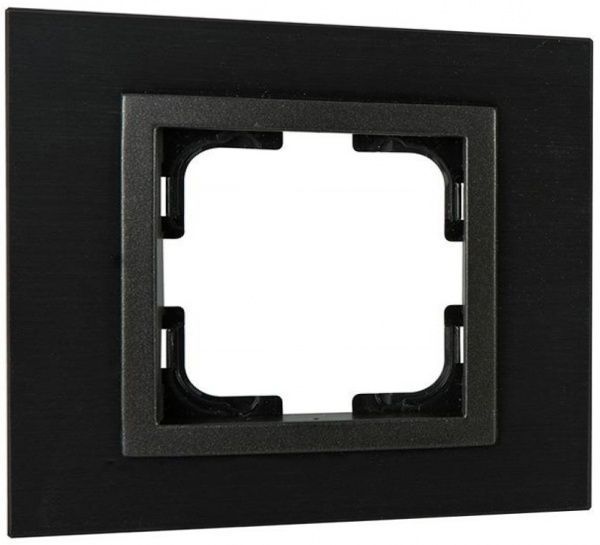 Рамка одноместная Mono Style Aluminium горизонтальная графит 107-820000-160