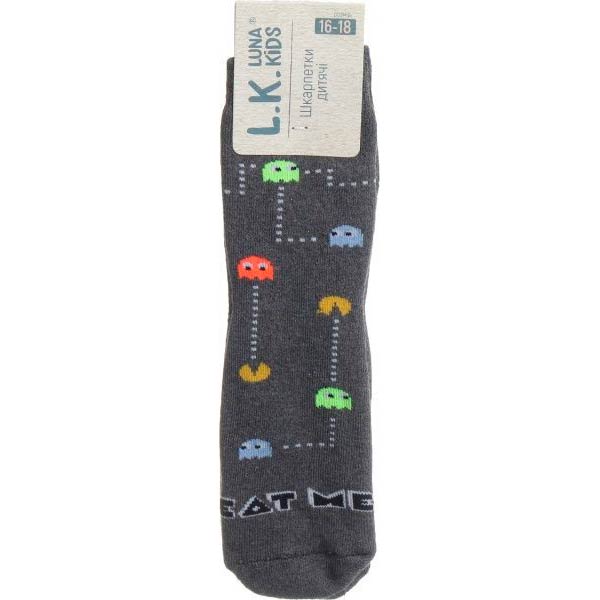 Носки детские Luna Kids № 8. Eat me 331012 р.16–18 серый