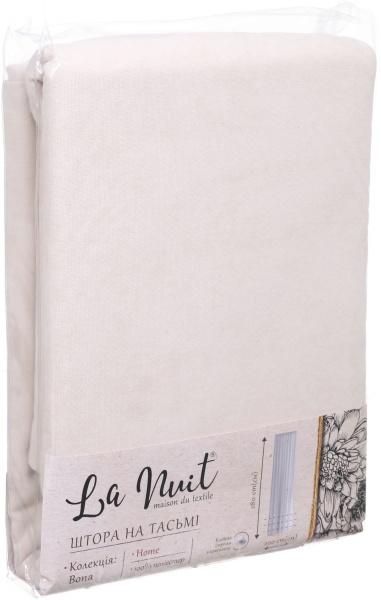 Штора Bona 200х280 см молочний La Nuit