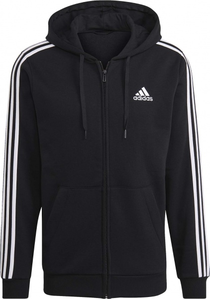 Джемпер Adidas M 3S FL FZ HD GK9051 р. S чорний