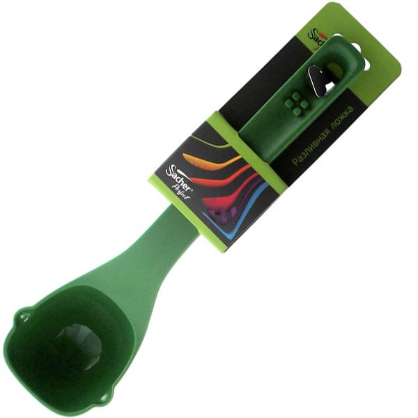 Розливная ложка Sacher нейлоновая зеленая