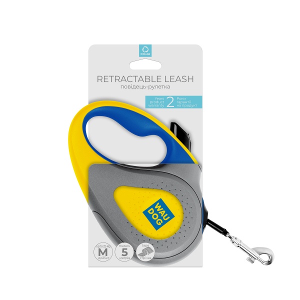 Повідець-рулетка Waudog R-leash Colors of freedom р. M до 25 кг 5 м
