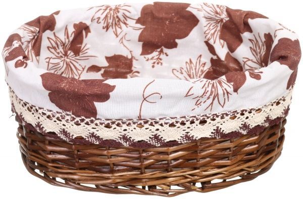 Кошик плетений з текстилем Tony Bridge Basket 34x26x14 см HQE18-4CD-4 