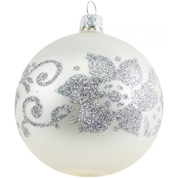 Шар стеклянный d80 7020Н серебряный