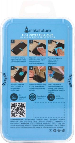 Защитное стекло MakeFuture Full Cover Full Glue для Samsung A8 Plus 2018 (MGFCFG-SA818PB) 