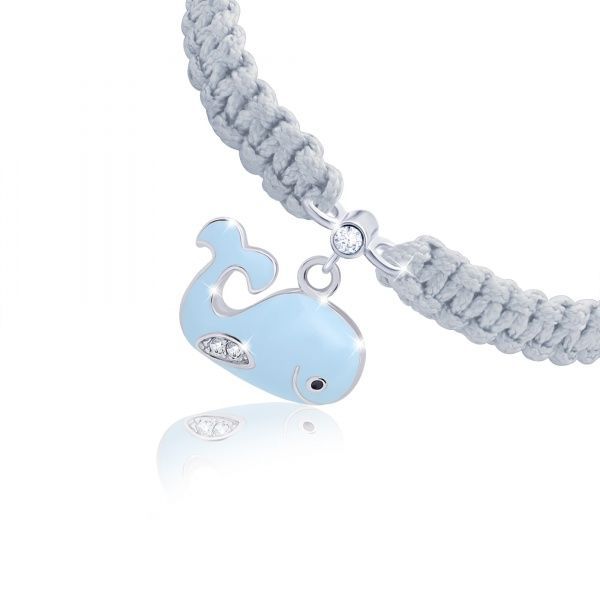 Браслет плетеный UMa&UMi Кит голубой