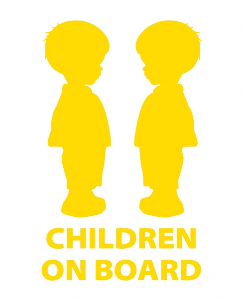 Світловідбивна наліпка LOOM Children On Board 2 LM-10207-yellow для твердих поверхонь