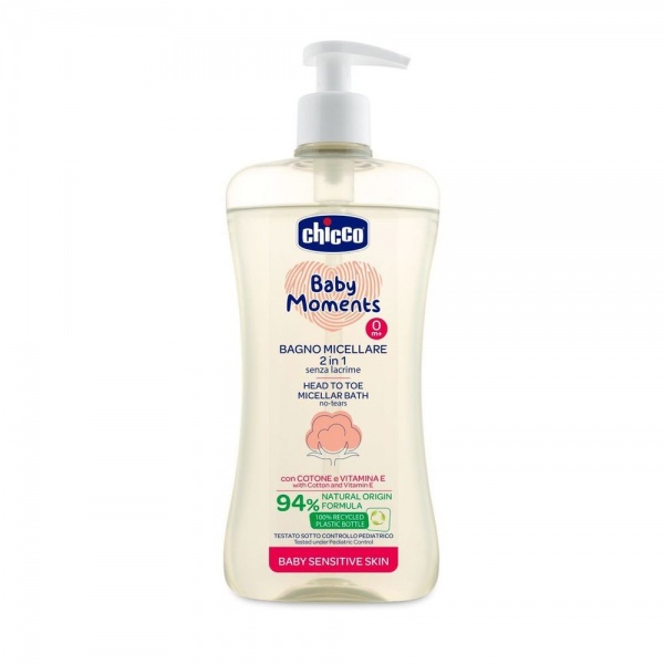Шампунь-гель Chicco Baby Moments «Без слез» для чувствительной кожи 500 мл (10241.00)