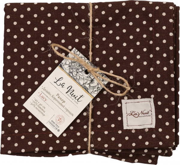 Раннер Lucy горошек 40x140 см коричневый La Nuit 