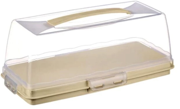 Тортовница 30309-9DN-cappuccino прямоугольная Dunya Plastik