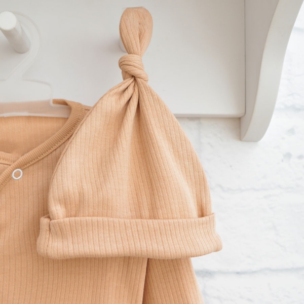 Комплект Blanka Чоловічок та шапочка бежевий р.68 110223 