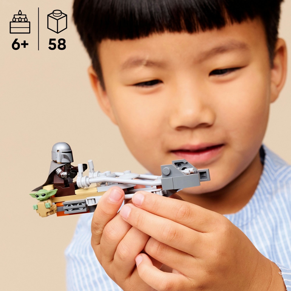 Конструктор LEGO Star Wars Скоростной мотоцикл Мандалорца и Грогу 75436