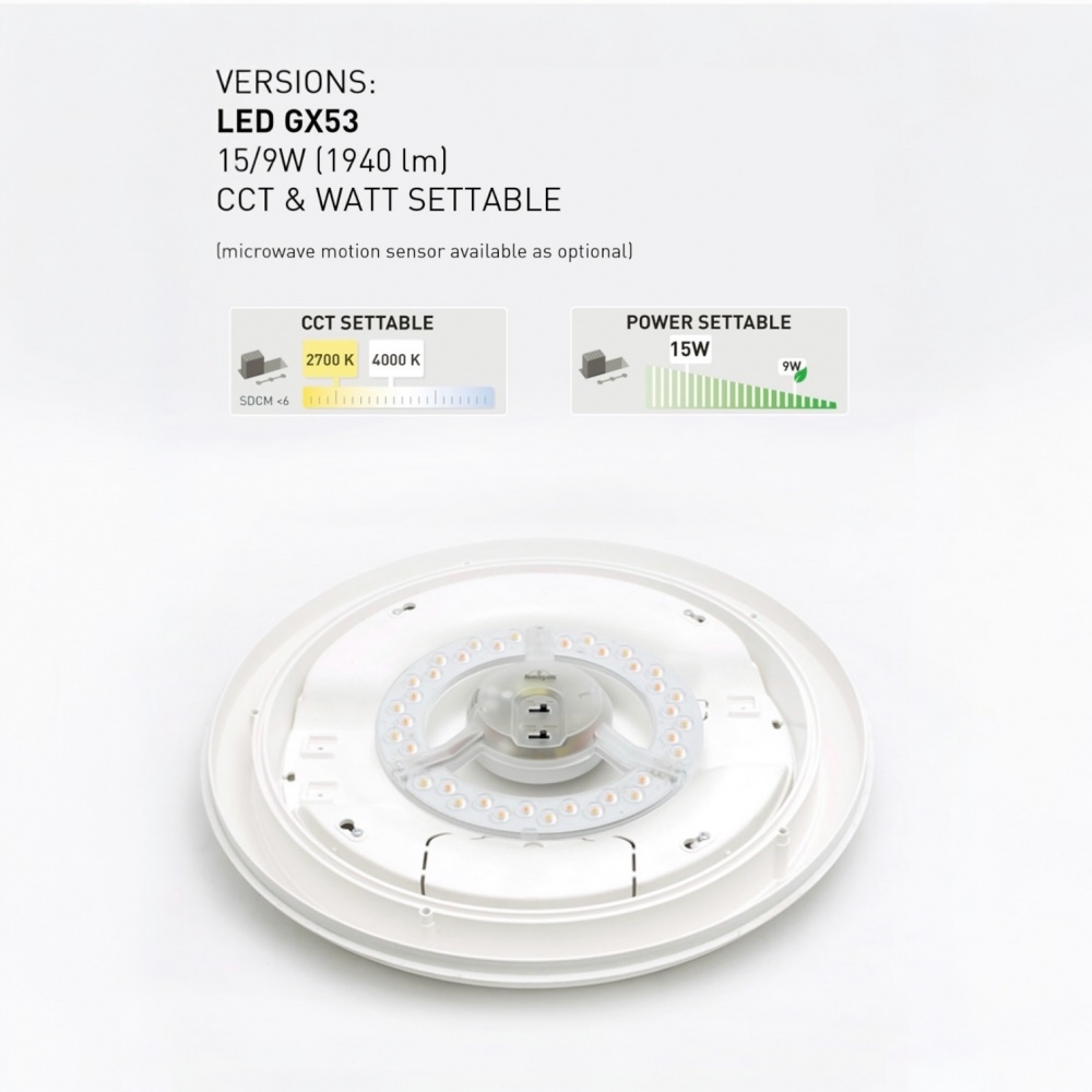 Светильник административный FUMAGALLI 15 Вт BERTA OPAL GX53 IP66