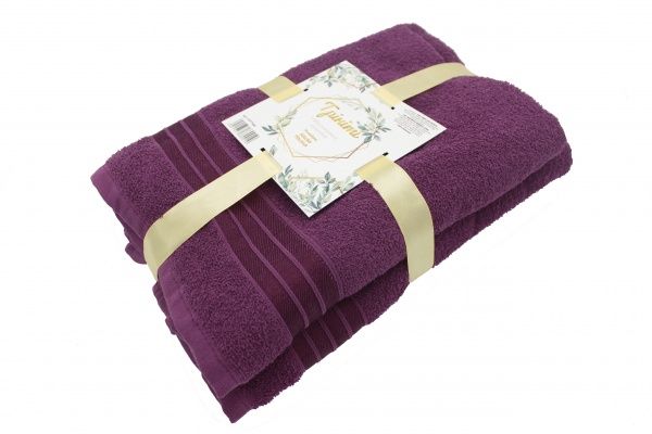 Набор полотенец Тринити 50х90/70х140 см малиновый Simi