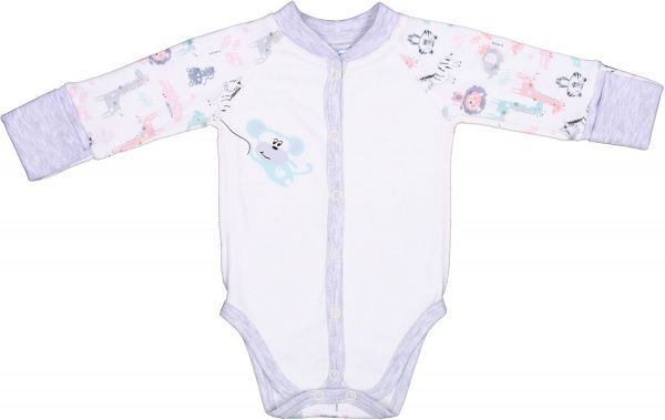 Боди детское унисекс Baby Veres Crazy Zoo р.56 мятный-2 