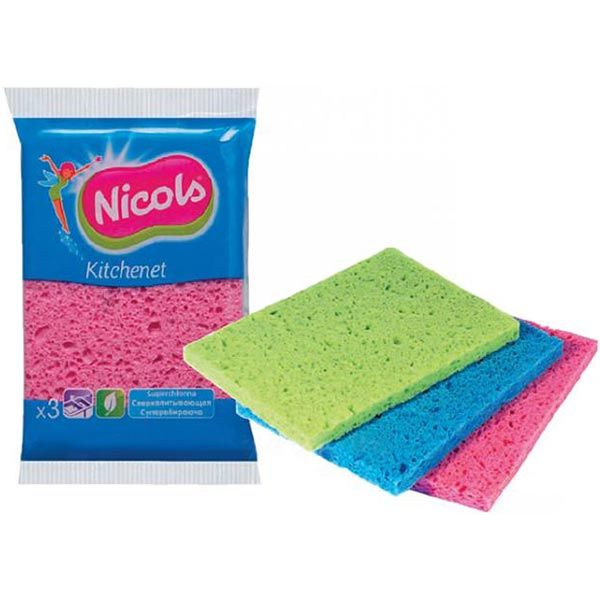 Губки кухонные Nicols Kitchenet 3 шт