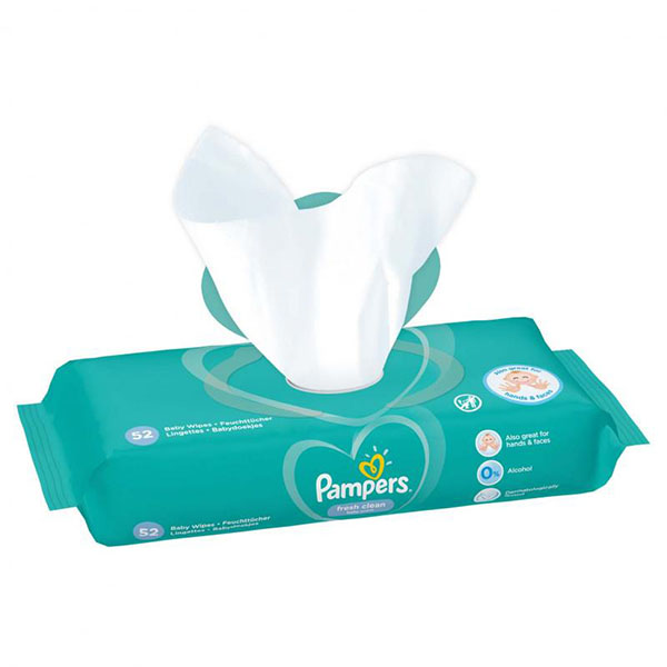 Дитячі вологі серветки Pampers Fresh Clean 52 шт.
