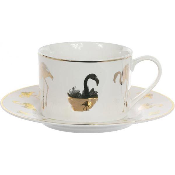 Кружка порцелянова Золотий фламінго 220 мл
