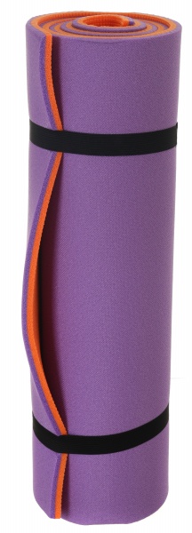 Килимок для йоги та фітнесу Lanor 1800х600х12 мм Карпати фіолетово-помаранчевий