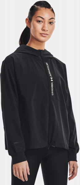 Джемпер Under Armour WOVEN FZ JACKET 1369889-002 р. L чорно-білий