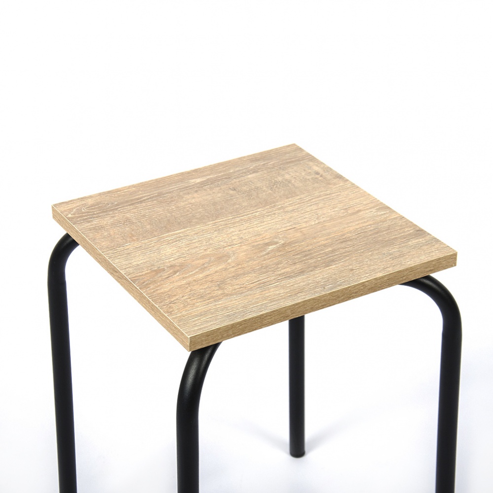 Табурет Vitan Класик на металевому каркасі дуб античний / чорний