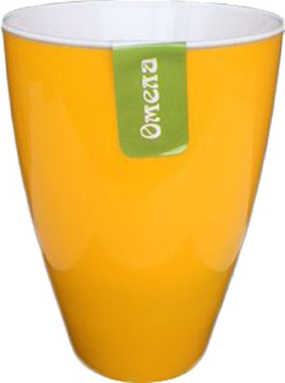 Горщик пластиковий Омела Омела Самозволожуючий 0,6 літра круглий 0,6л темно-жовтий 