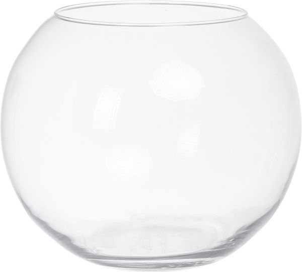 Ваза акваріум скляна прозора 21х17 см Wrzesniak Glassworks