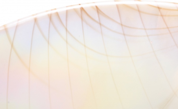 Ваза Yalos Murano FILIGRANA MARRONE 30 см слоновая кость с коричневой филигранью и перламутровым эффектом 