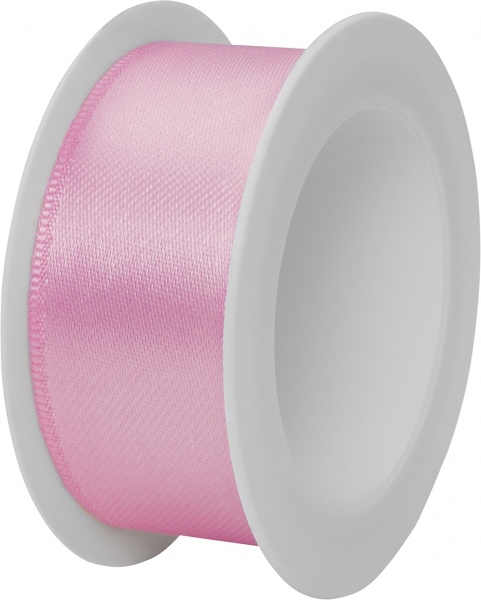 Стрічка декоративна STEWO Satin spool light pink 2,5 см 3 м світло-рожевий 