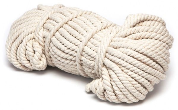 Шнур хлопчатобумажный 8 мм 50 м белый 0,5 кг