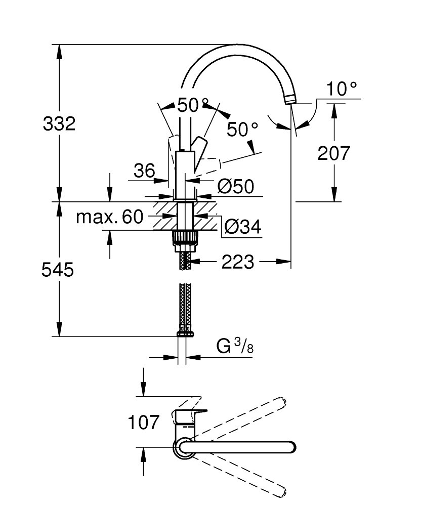 Смеситель для кухни Grohe Start Edge 31369001