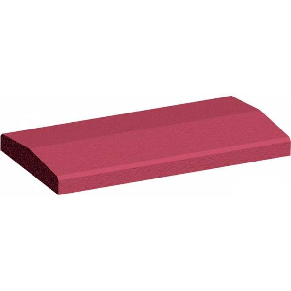 Крышка на забор 260x500x60 мм бордовый 