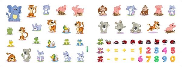 Книга-развивайка «Багаторазові наліпки. Цифри»