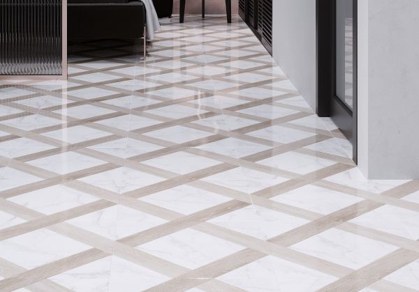 Плитка Golden Tile Marmo Wood Grate білий 4V0880 40x40 