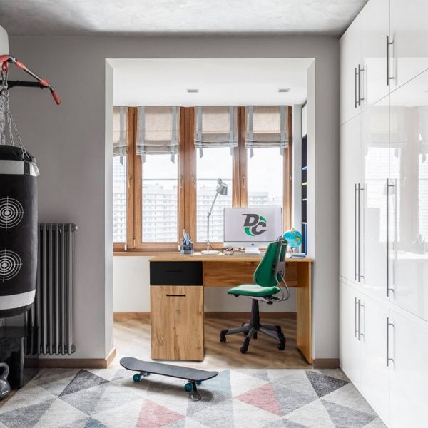 Стол письменный Ганза 1100x750x550 дуб тахо/черный 