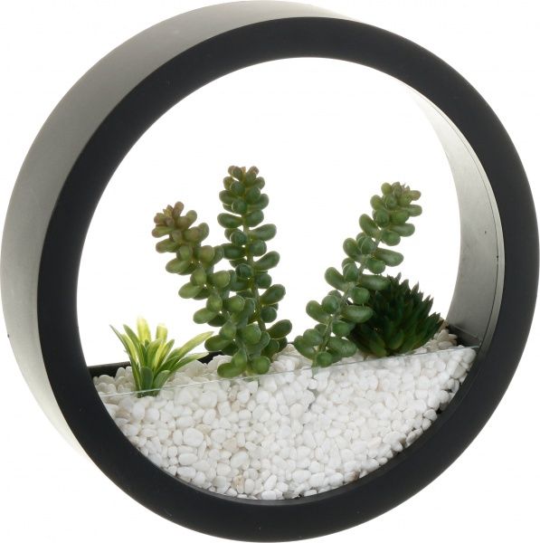 Декор настінний Nature круглий 20x20 см чорний 