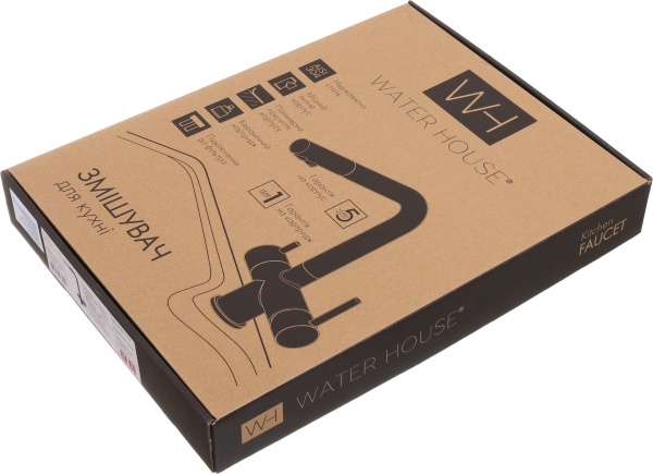 Смеситель для кухни Water House Galaxy+ с подключением к фильтру черный