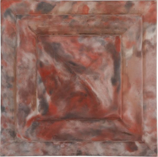 Крышка на столб Пагода 400x400x140 мм красный гранит Вилес 