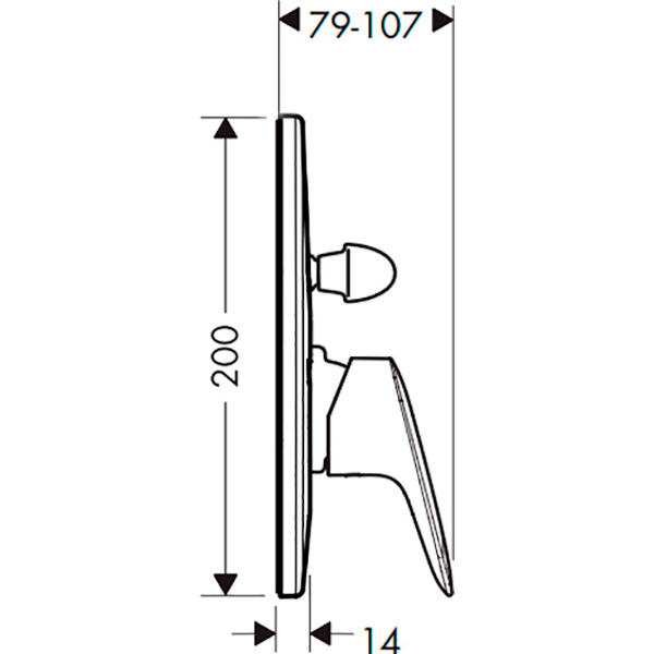 Смеситель для ванны Hansgrohe MyCube 71245000