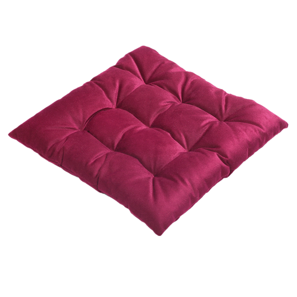 Подушка на стул стеганая 9 закрепок бордо Flox 70