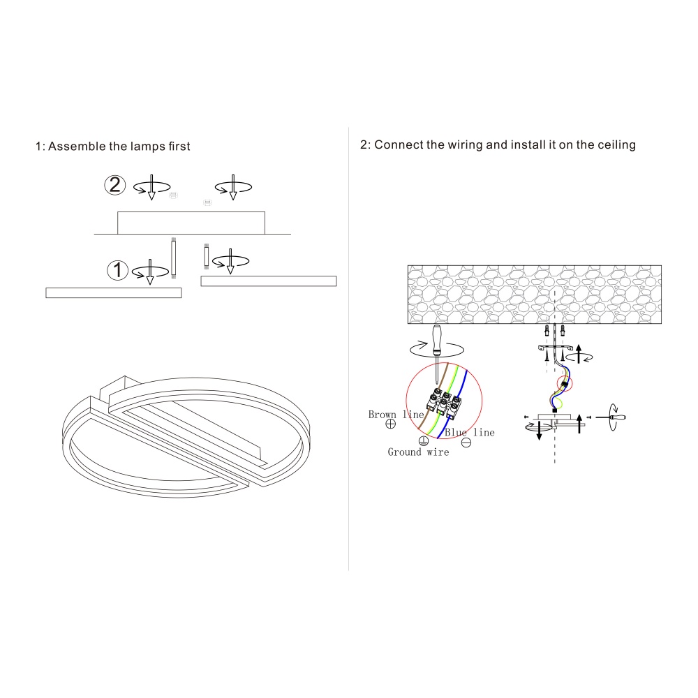 Люстра потолочная Miorro LED Amico 2x58 Вт LED-модуль черный 51-313-012