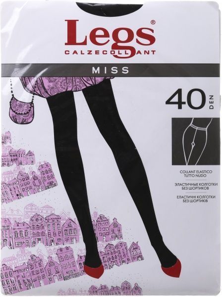 Колготки женские Legs 111 MISS 40 den nero р. 1 / 2 черный 