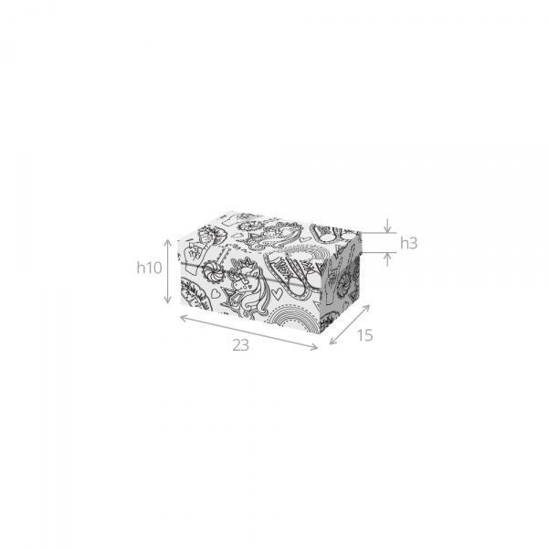 Коробка розмальовка Единоріг мікс