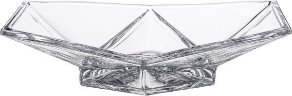 Ваза стеклянная прозрачная Origami 35 см Bohemia