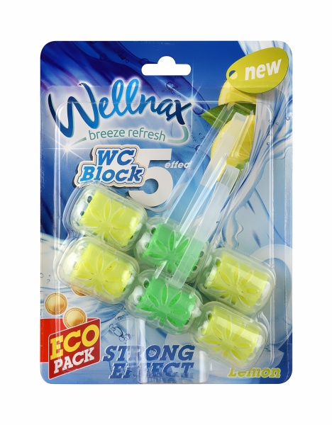 Туалетный блок Wellnax Лимон 2х57 г 