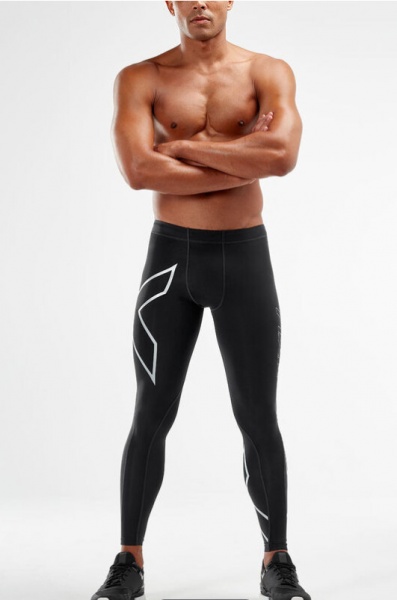 Лосины 2XU Core Compression Tights 7/8 MA3849b_BLK/SIL р.S-T черный