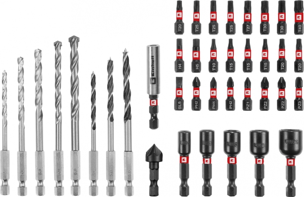Набор бит и сверл Einhell и торцовые головки M-CASE 39 шт. 108759