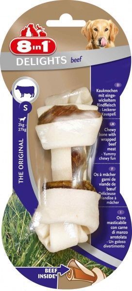 Лакомство 8 in 1 Кость с говядиной Delights S 1 шт.