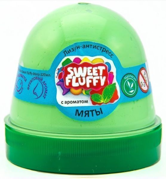 М’яч-лизун OKTO Sweet fluffy М’ята 120 мл салатовий 80112